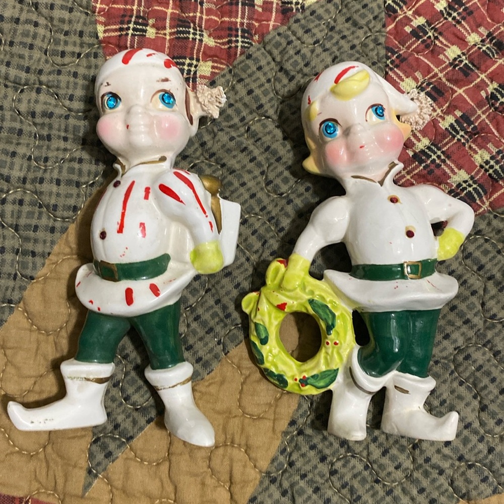 Adorable rare Kreiss Christmas elves ‘50s